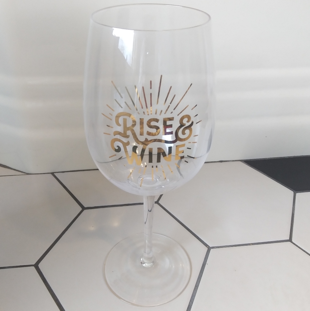 XL🍷"Rise and Wine" Wine Glass, Wine Not All by Fred, Holds Whole Bottle!